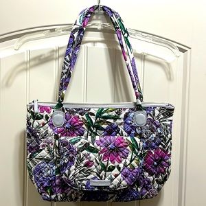 NWT Vera Bradley Carson East West Tote - Lavender Meadow